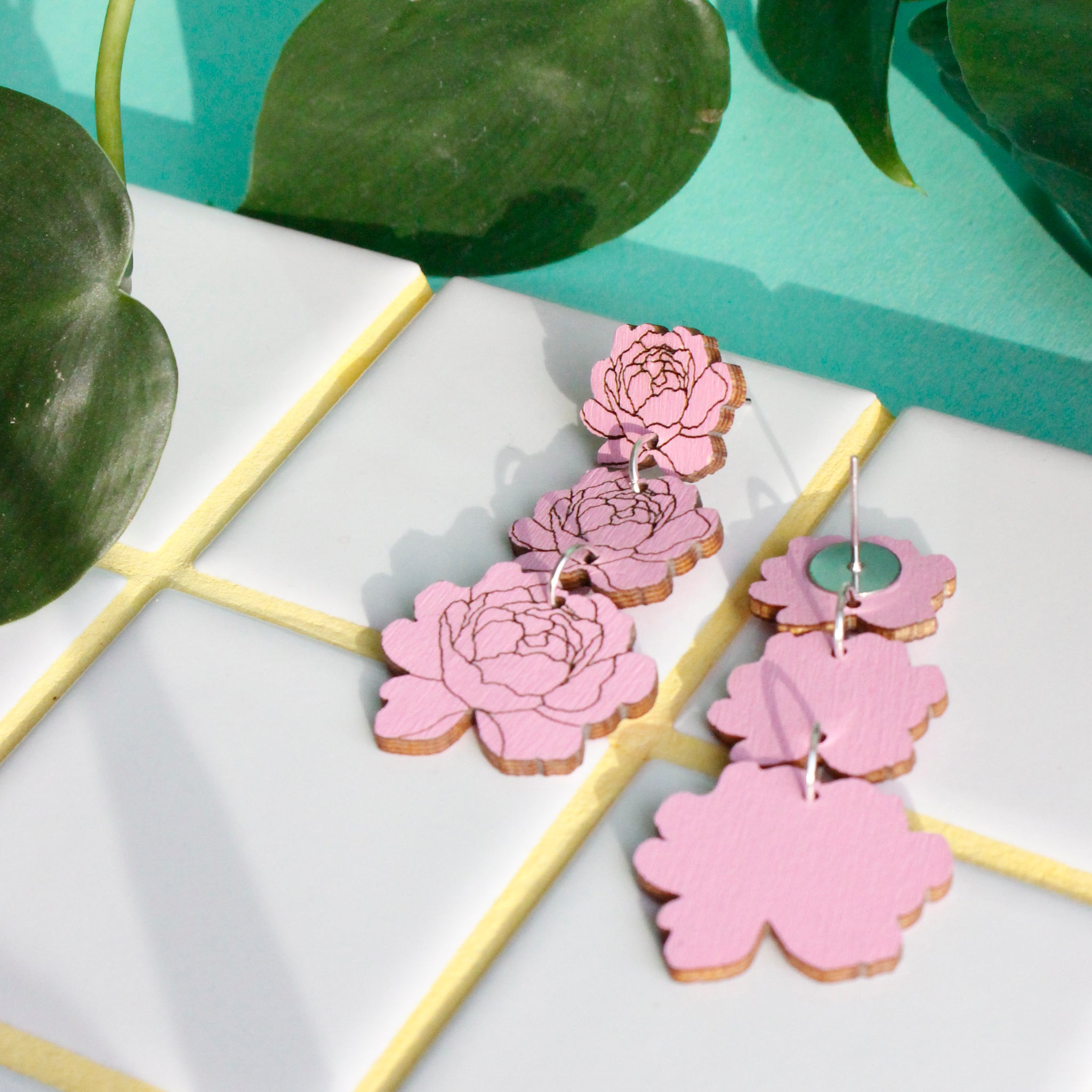 Pioni - nappikorvakorut 3-osainen