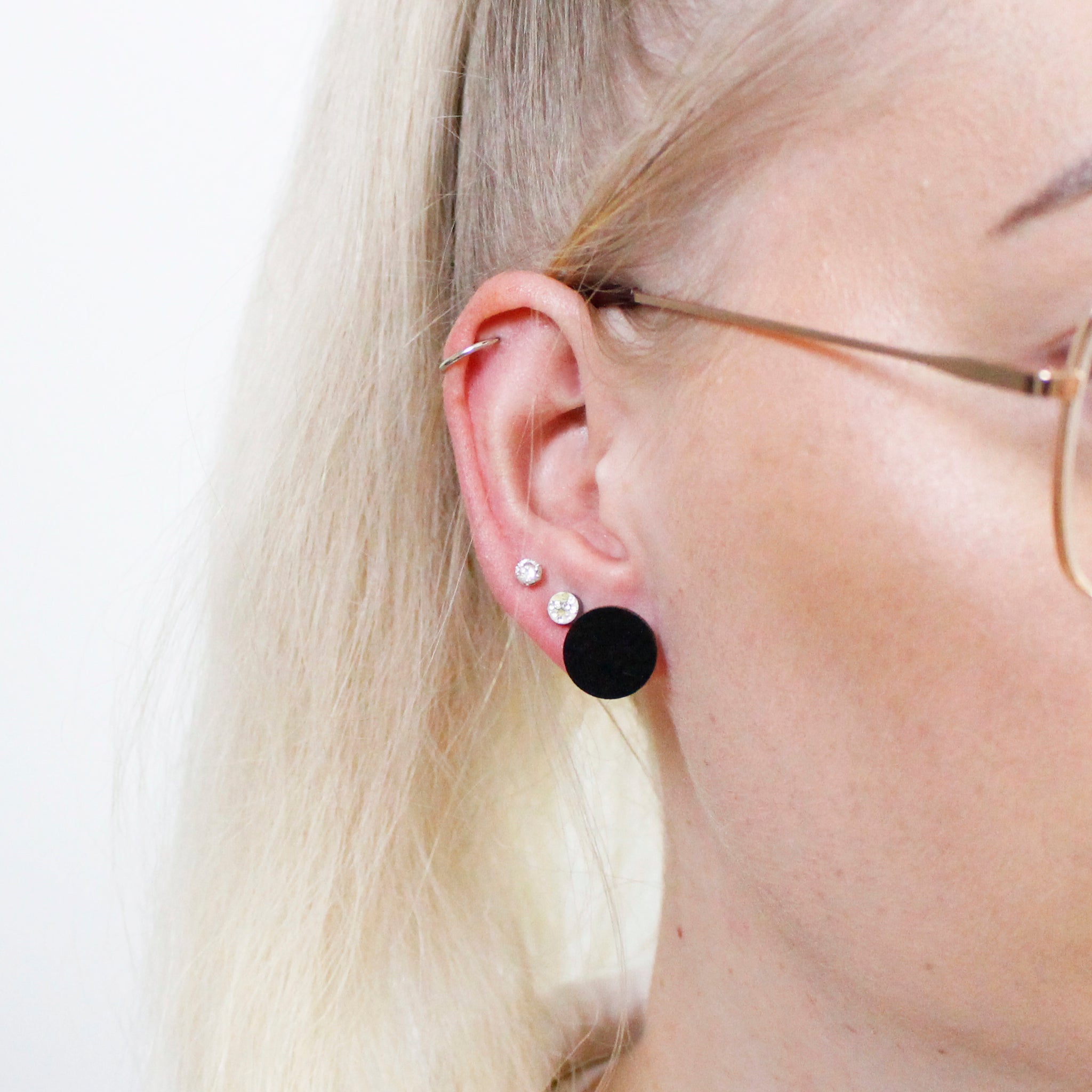Pyöreät nappikorvakorut 14mm